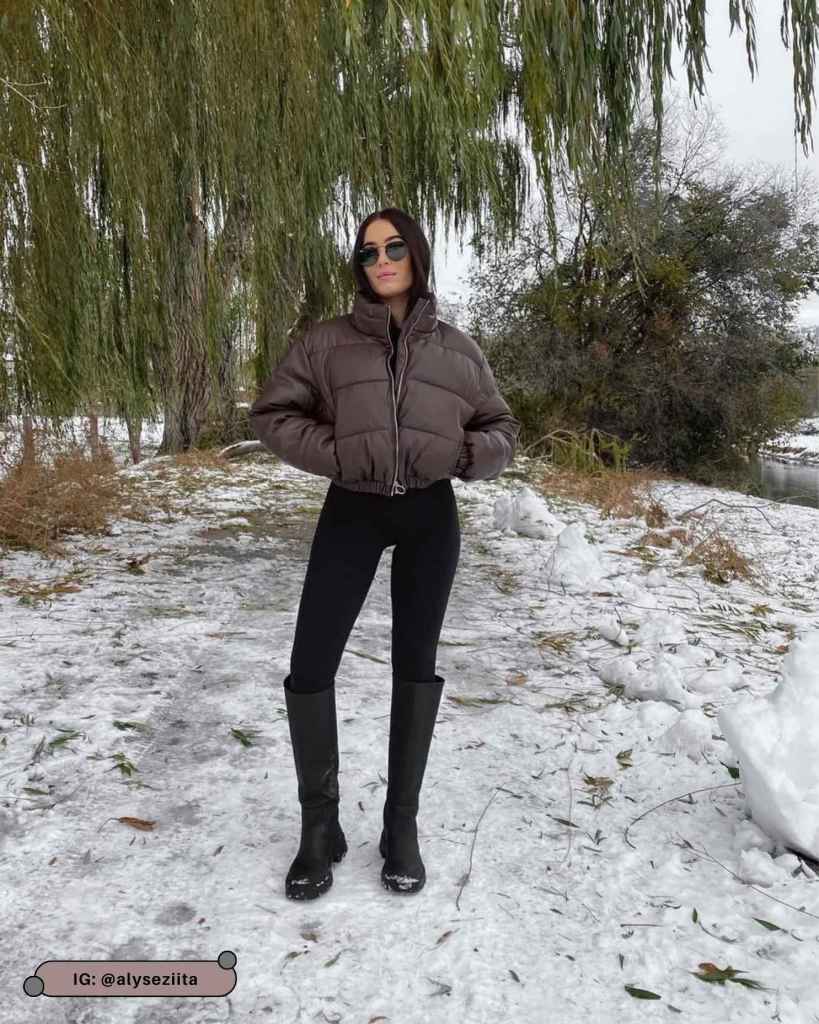 Brown Puffer Jacket Ideas 11