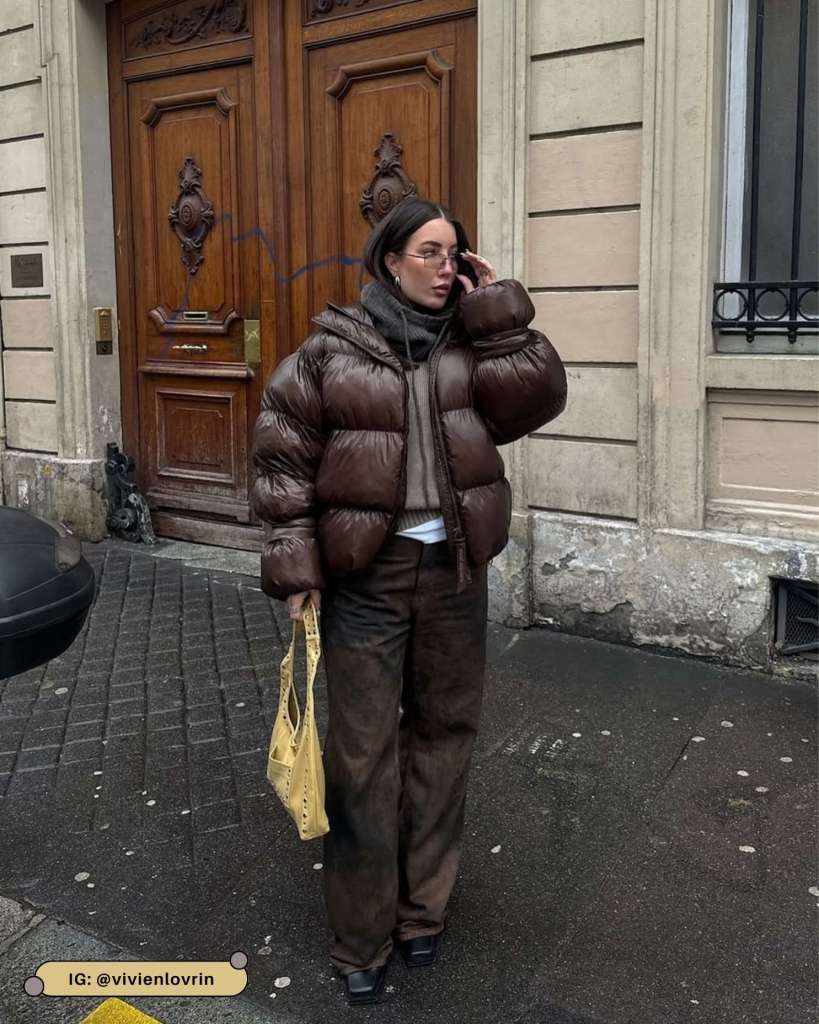 Brown Puffer Jacket Ideas 4