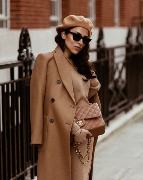Chic and Simple: Brown Jacket with Monochrome Beige Basics