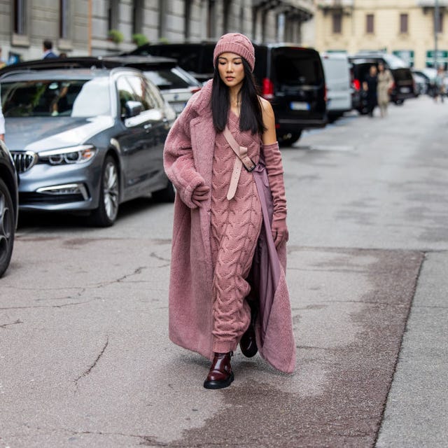 Winter Whites: Ivory Puffer Paired with Cream Knit Layers