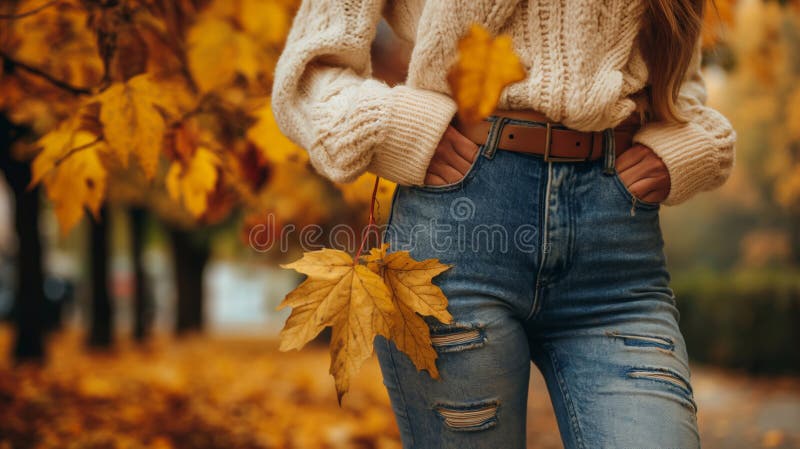 Muted Mustard Sweater with Distressed Denim