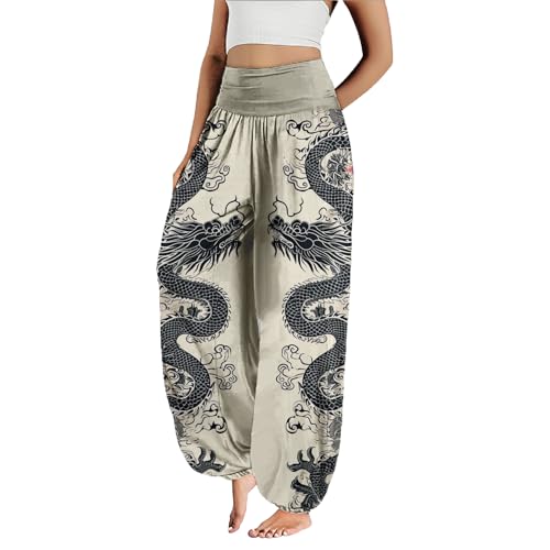 Boho Flair: Grey Pants with Flowy Printed Blouse