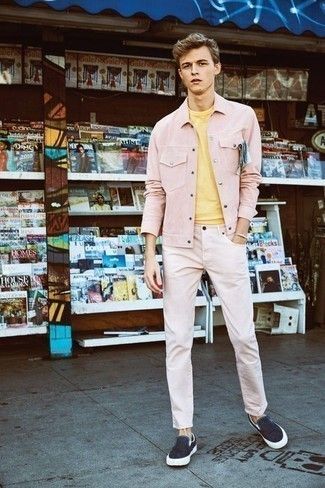 Soft Pastels Meet Texture: Pink Corduroys with White Blouse