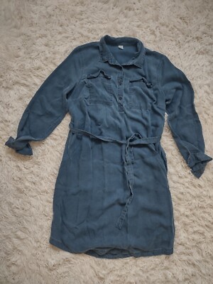 Casual Chic Denim Shirt Dress with Belt Detail