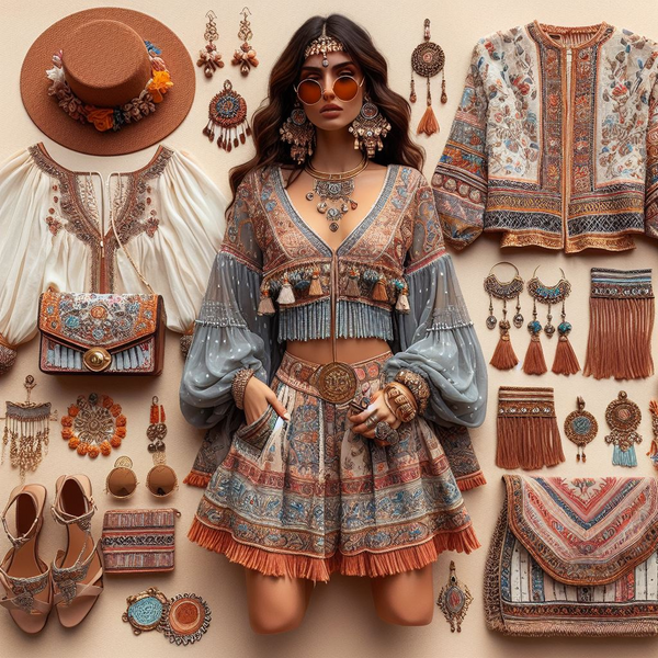 Boho Chic: Earthy Tones and Layered Textures