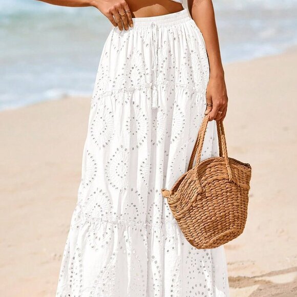 Boho Twist: Embroidered Bomber with Flowy Maxi Skirt