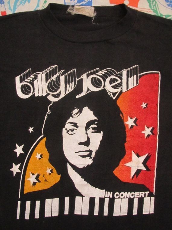 Graphic Band Tee with Vintage Wash and Rolled Sleeves