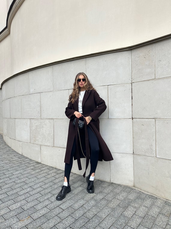 Oversized Coat and Cozy Wool Leggings Combo