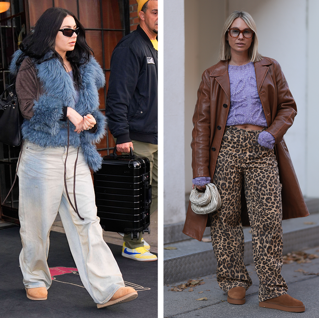 Casual Luxe: Neutral Crop Puffer with Wide-Leg Pants and Boots