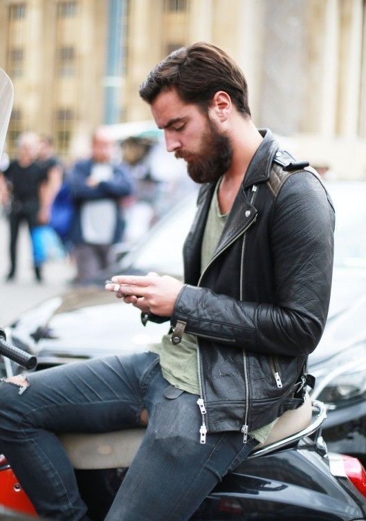 Leather Moto Jacket with Skinny Black Jeans