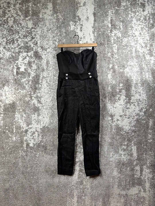 Western-Inspired Chambray Romper with Button Details