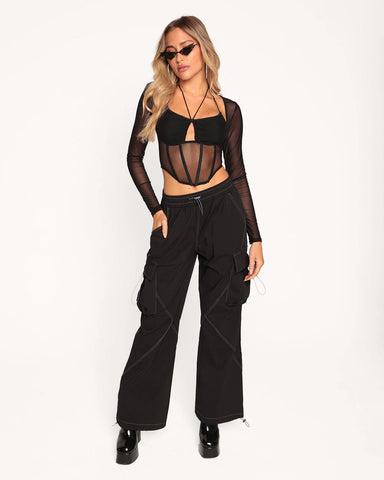 Fresh Festival Look with a Graphic Crop Top