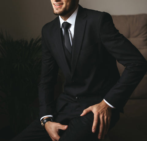 Power Dressing: Black Shirt under a Tailored Blazer