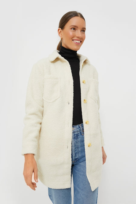 Cozy Layers: Tweed Jacket with Turtleneck and Denim Skirt