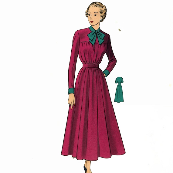 Vintage-Inspired Tea Dress with Gathered Waist