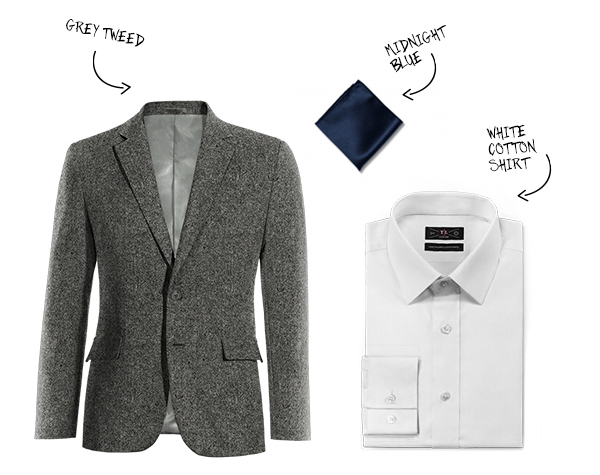 Monochrome Magic: Grey Tweed and Tailored Pants