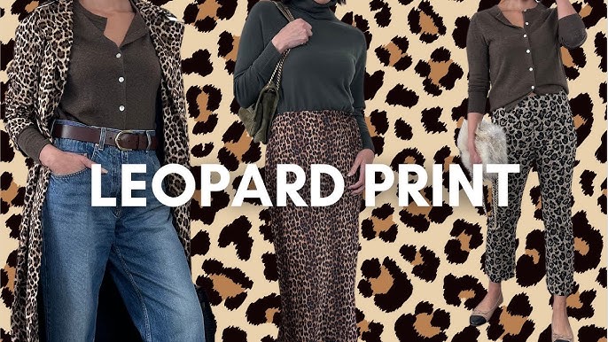 Bold Prints Meet Neutrals: Grey Pants with Animal Print Top