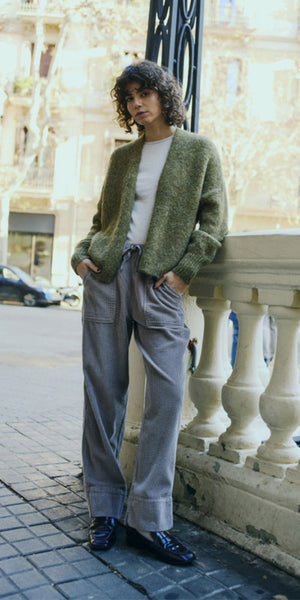 Soft Textures: Corduroy Pants Paired with Cozy Sweaters