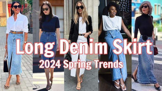 Denim Jackets Meet Flowing Maxi Skirts