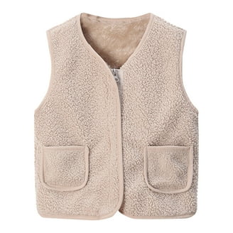 Cozy Fleece Vest Over Long Sleeve Thermal Tee