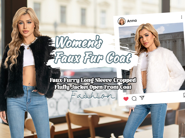 Faux Fur Vests Layered Over Long Sleeve Tees