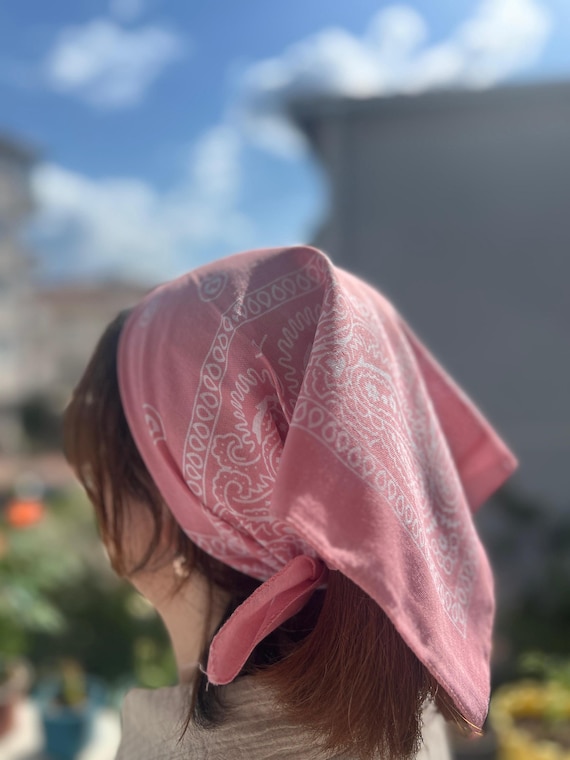 Soft Cotton Bandana Knotted Around Your Neck or Wrist