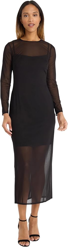 Sheer Overlay Gown for a Dramatic Entrance